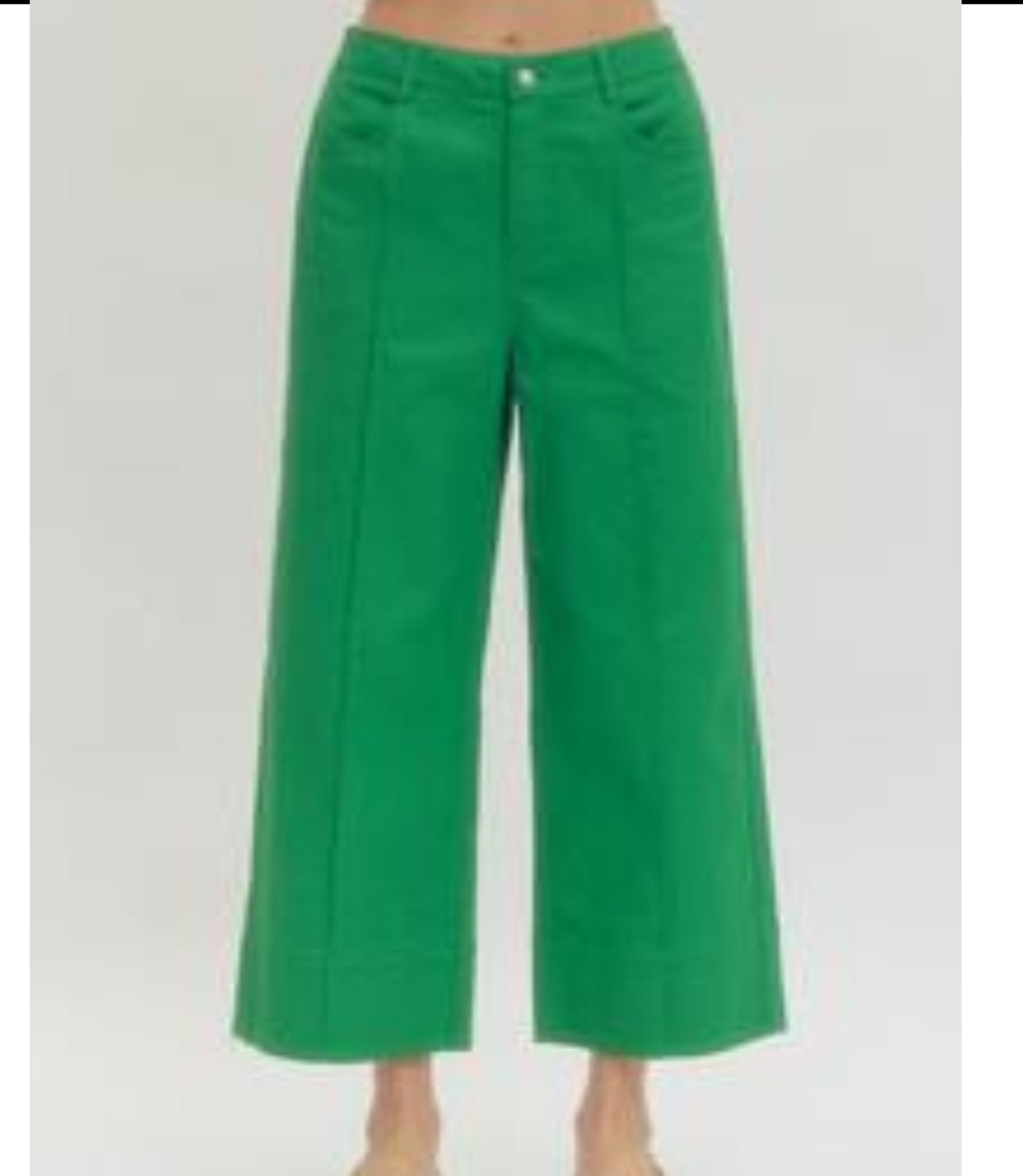 Green Crop Pants
