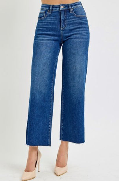 Risen Blue Cropped Jeans