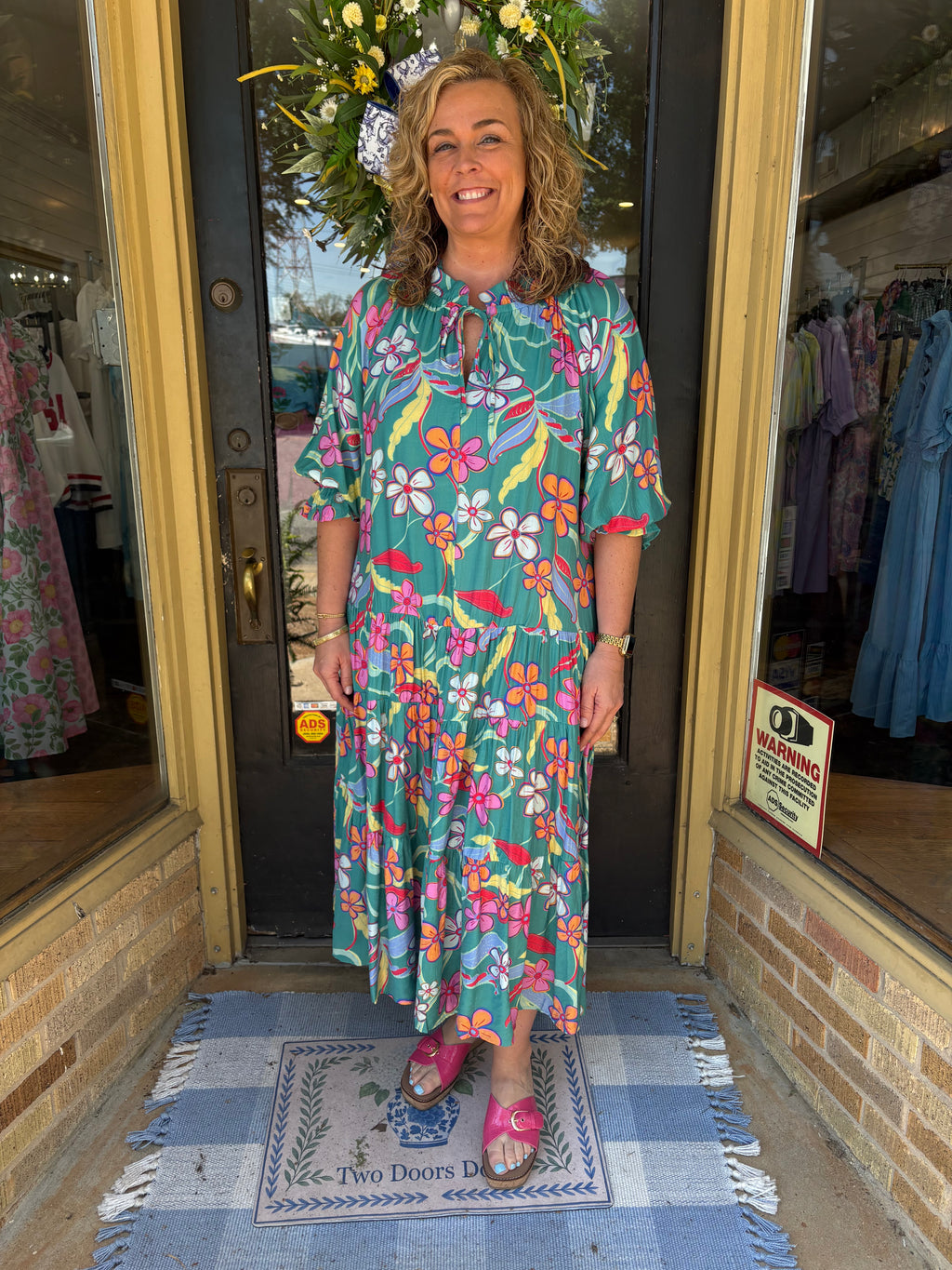 Jade Bloom Dress- Maxi