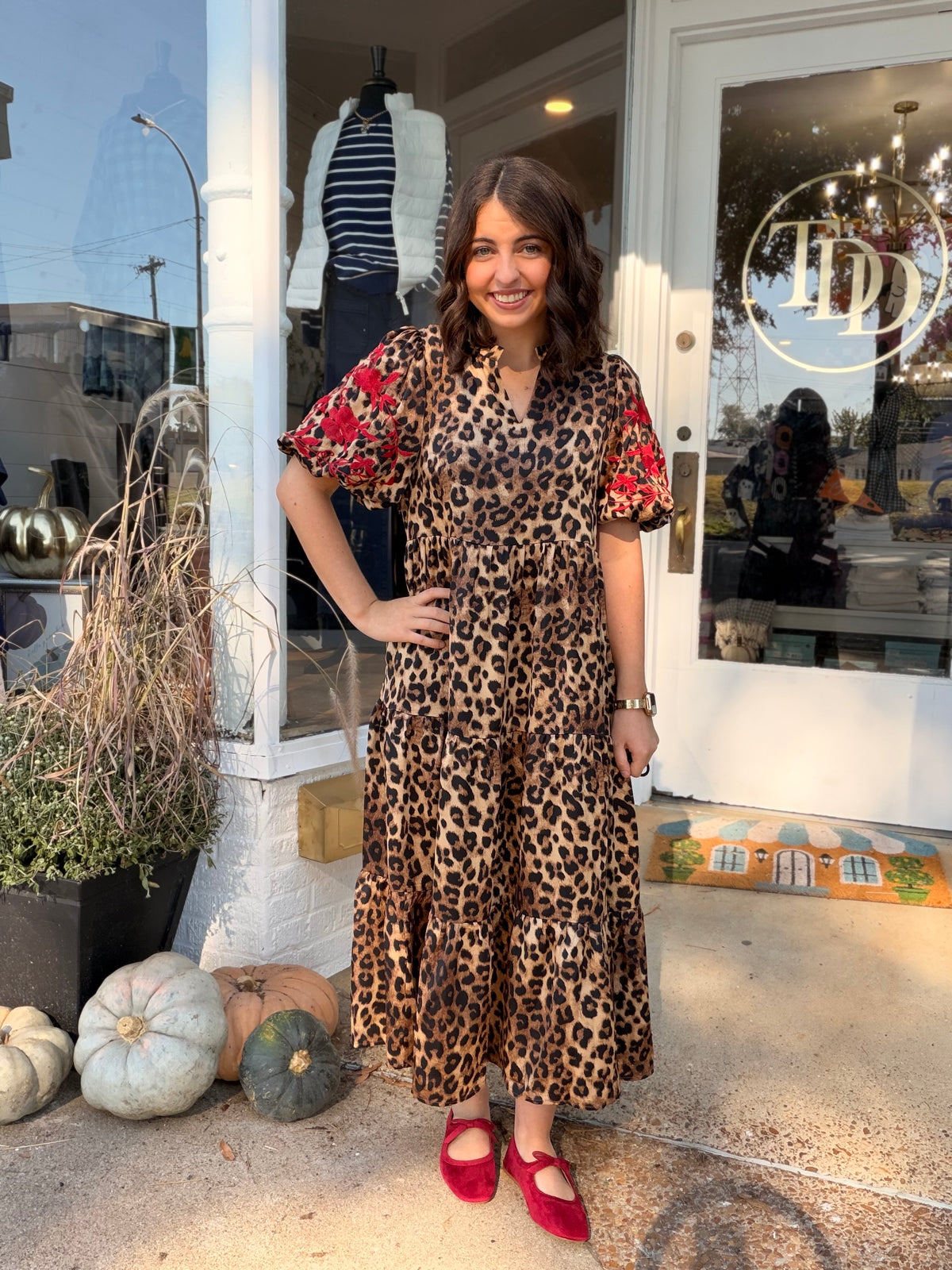 Seeing Red Leopard Dress
