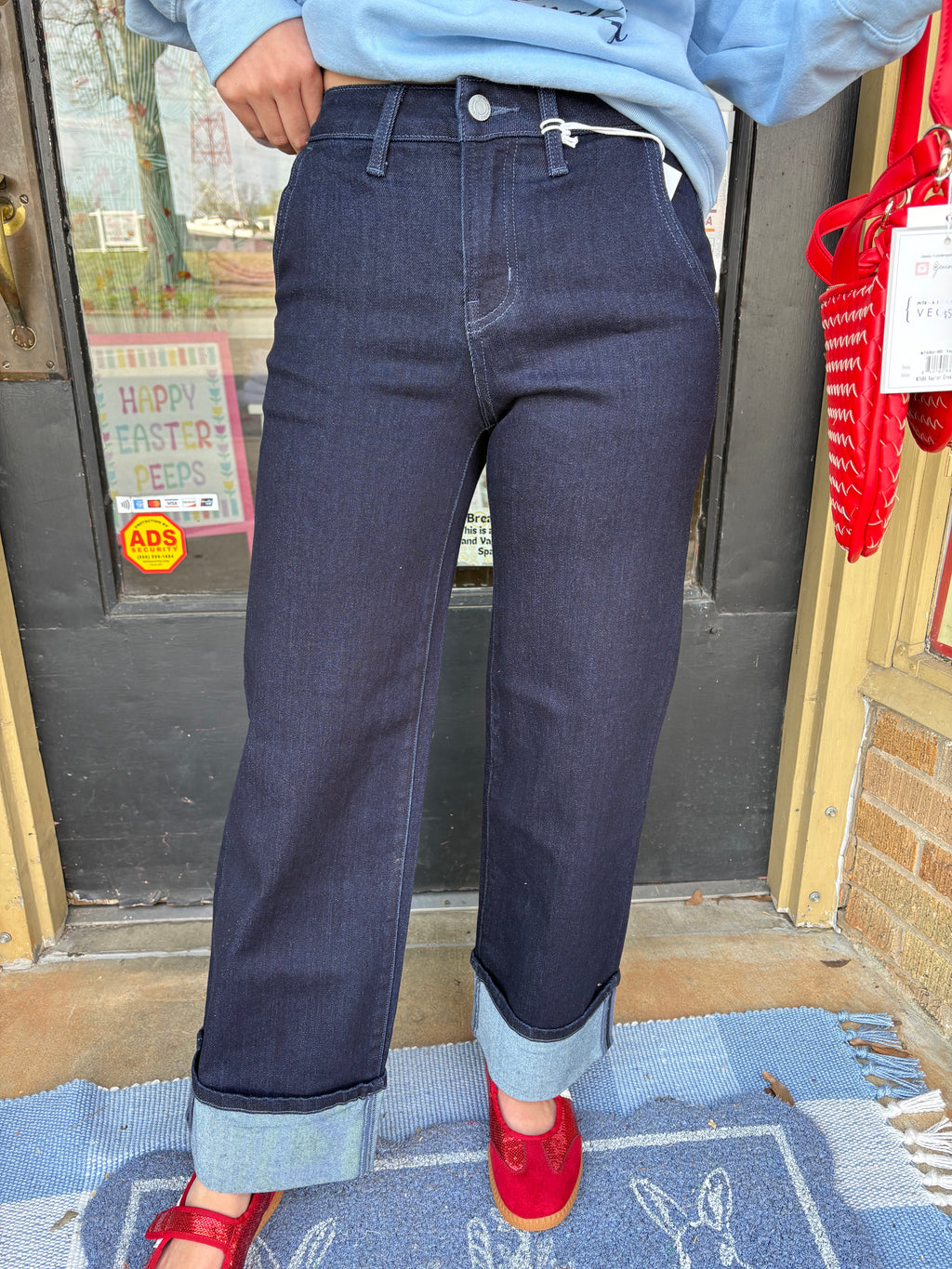 Vervet Cuff Wide Leg Jean- Revenue