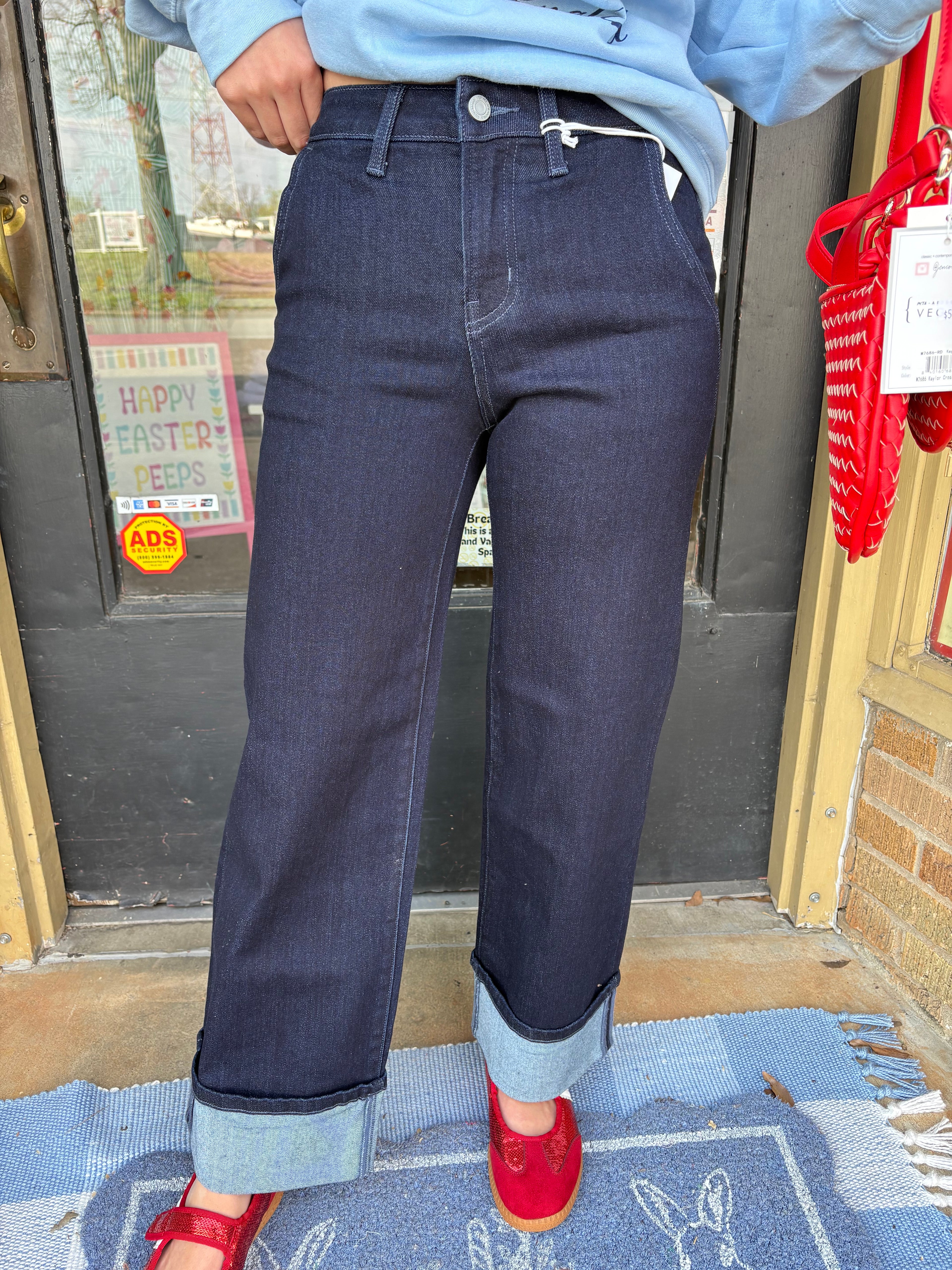 Vervet Cuff Wide Leg Jean- Revenue