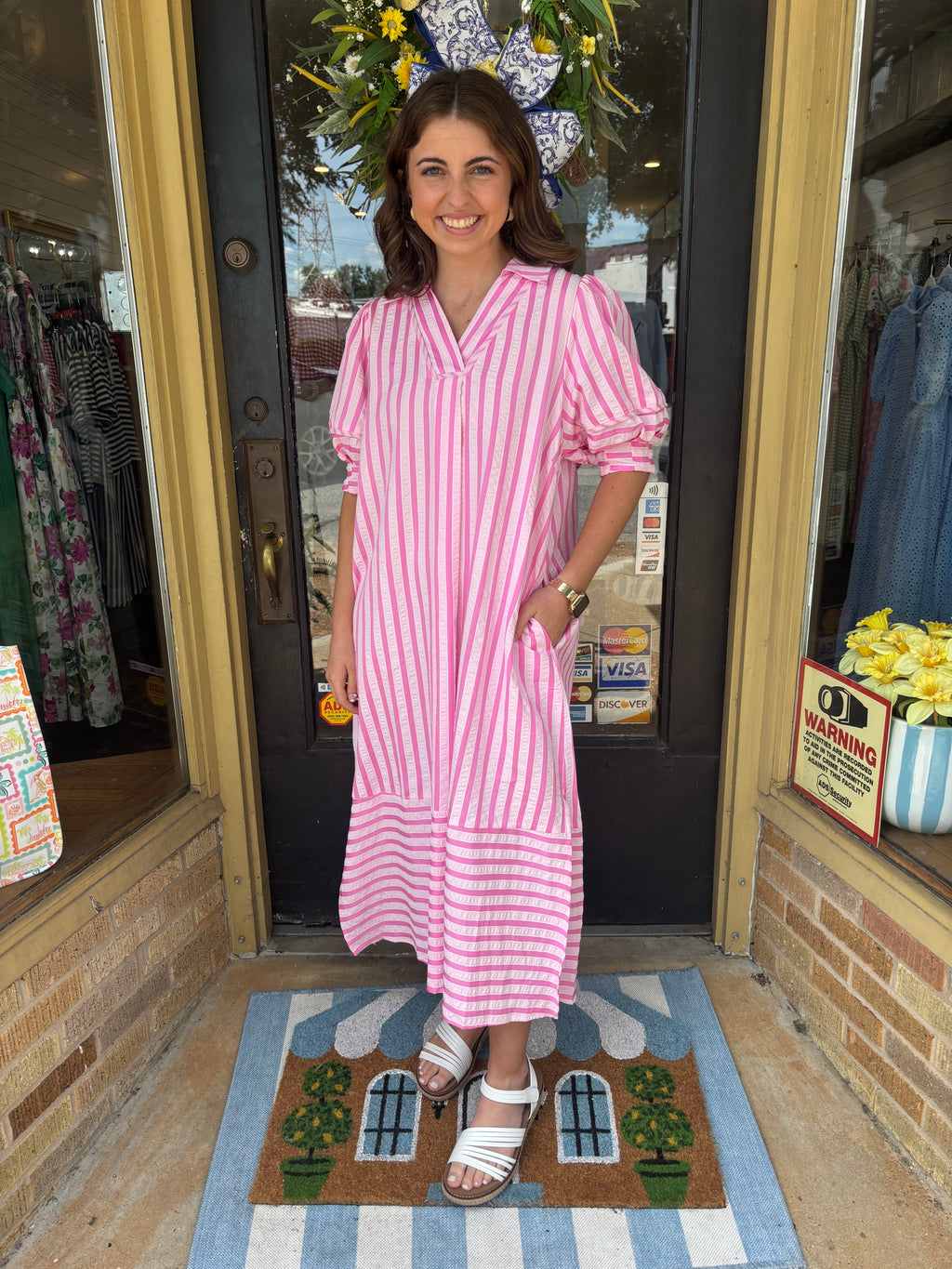Peony Charm Midi Dress
