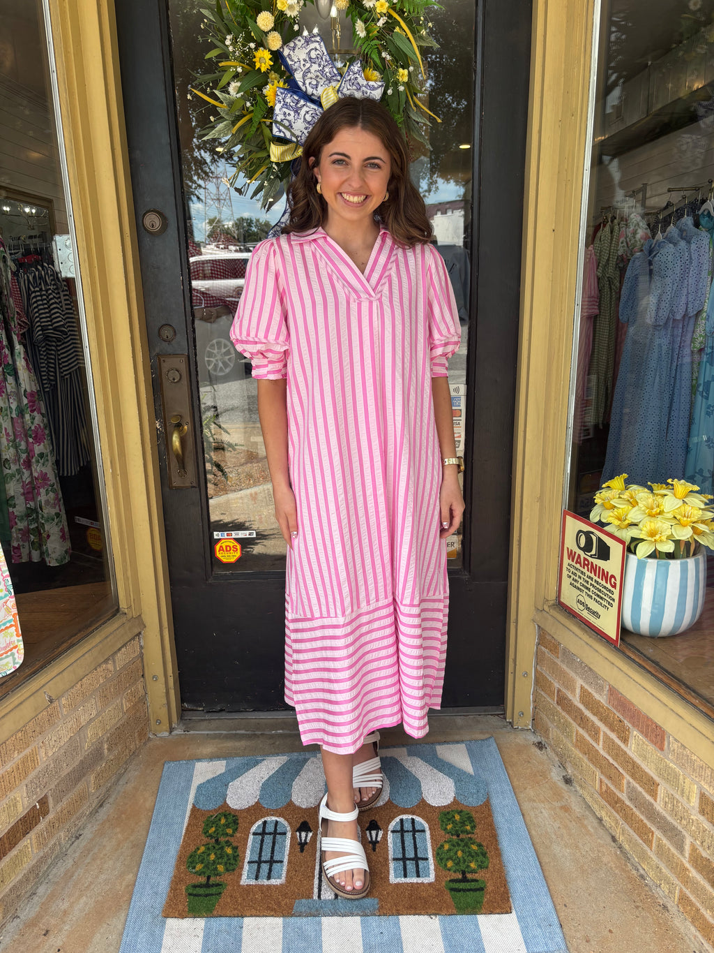 Peony Charm Midi Dress