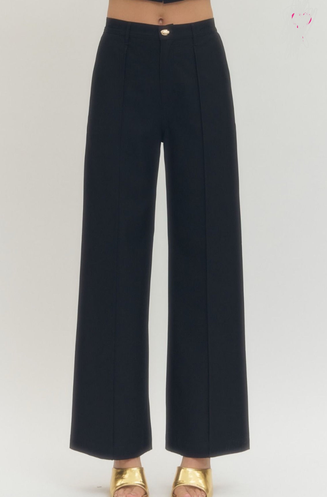 Black Gold Button Pants