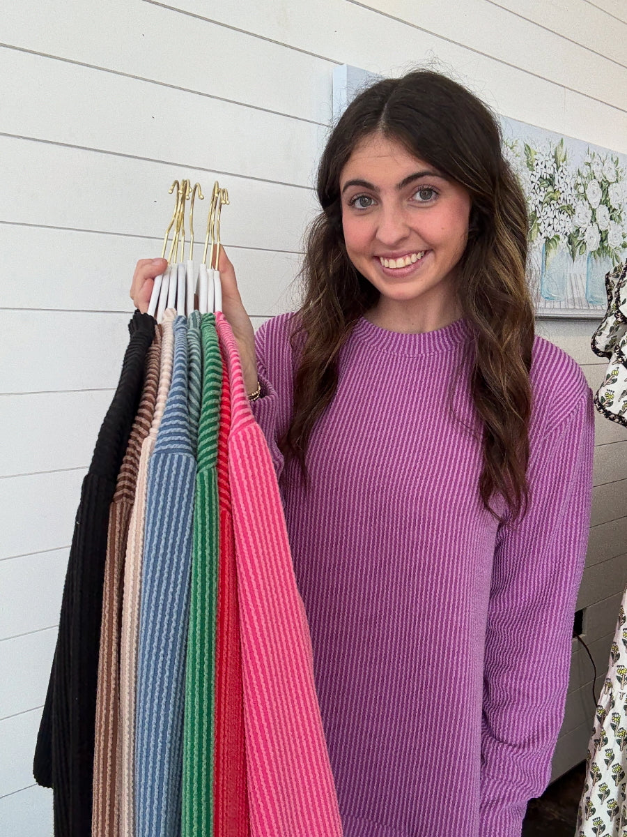 Ribbed Long Sleeve Top