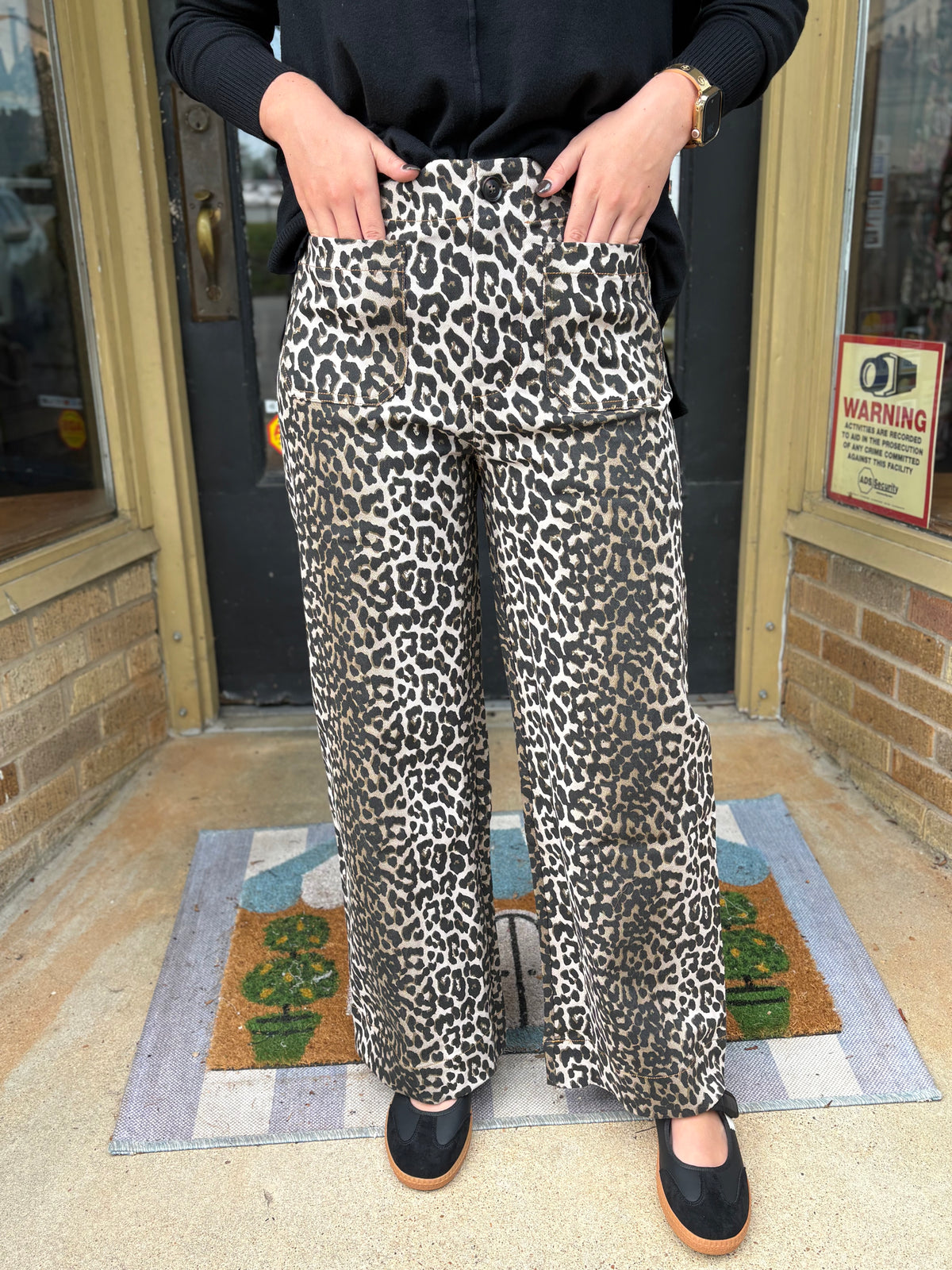 Leopard Luxe Crop Pants- Taupe
