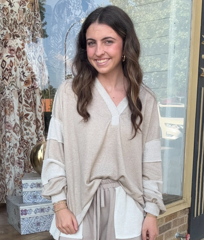 Taupe Loopterry Sweatshirt