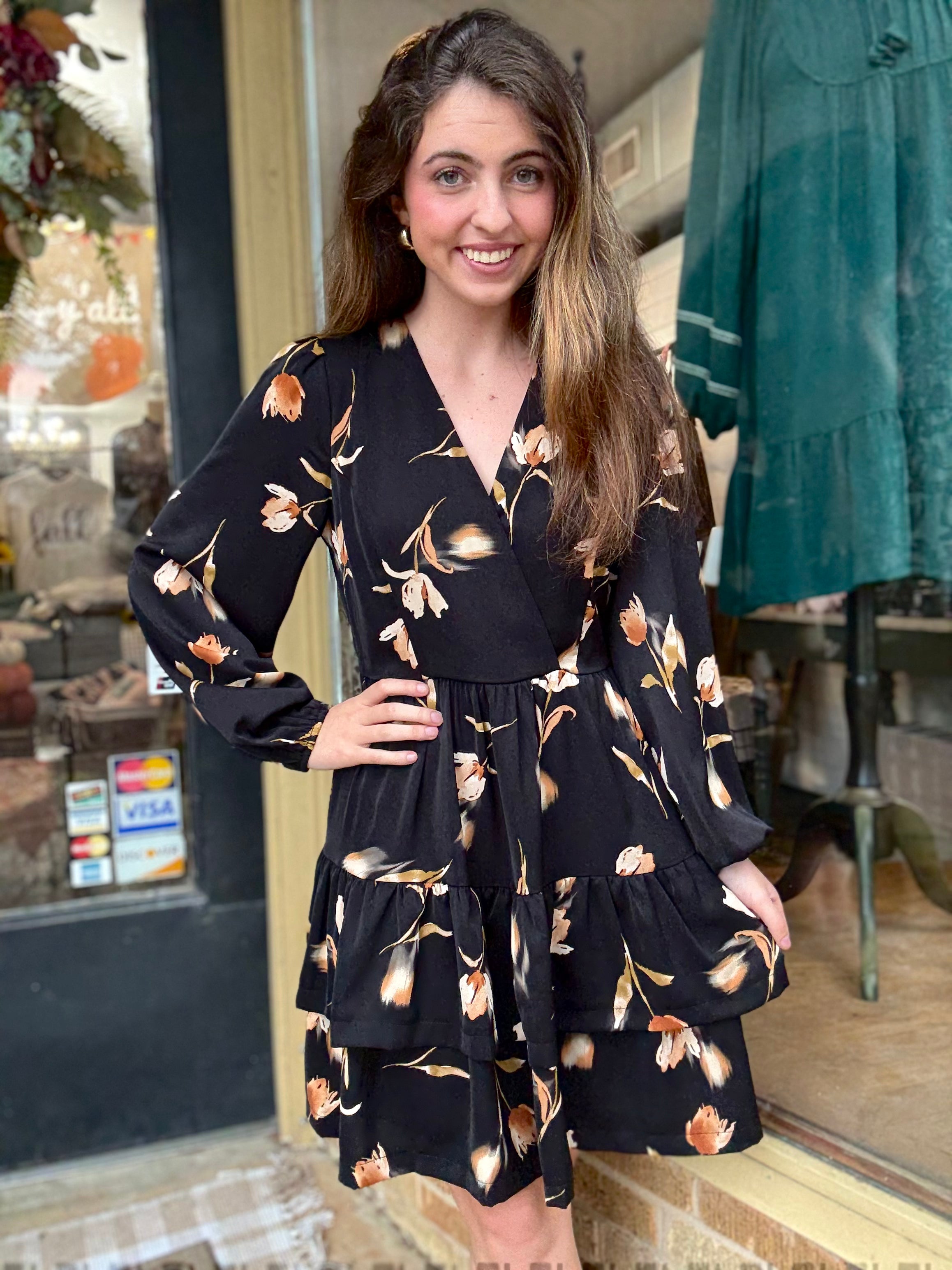 Black Mini Tiered Dress