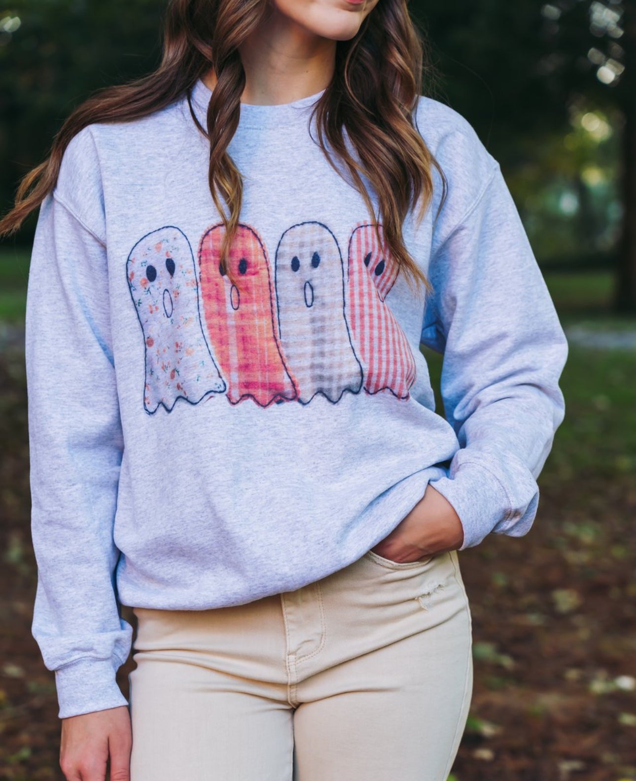 Patchwork Ghosts Crewneck
