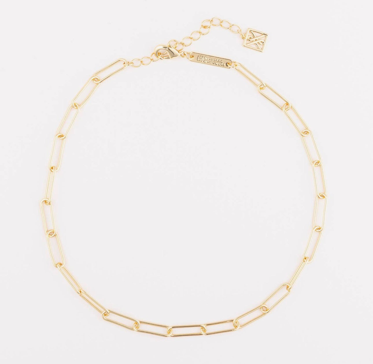 Gold Clip-On Charm Necklace/ Sophie
