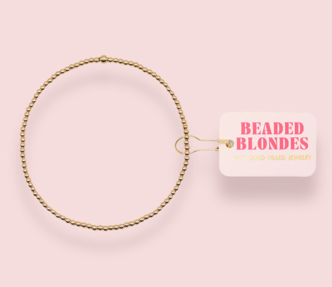 2MM Gold Beaded Bracelet