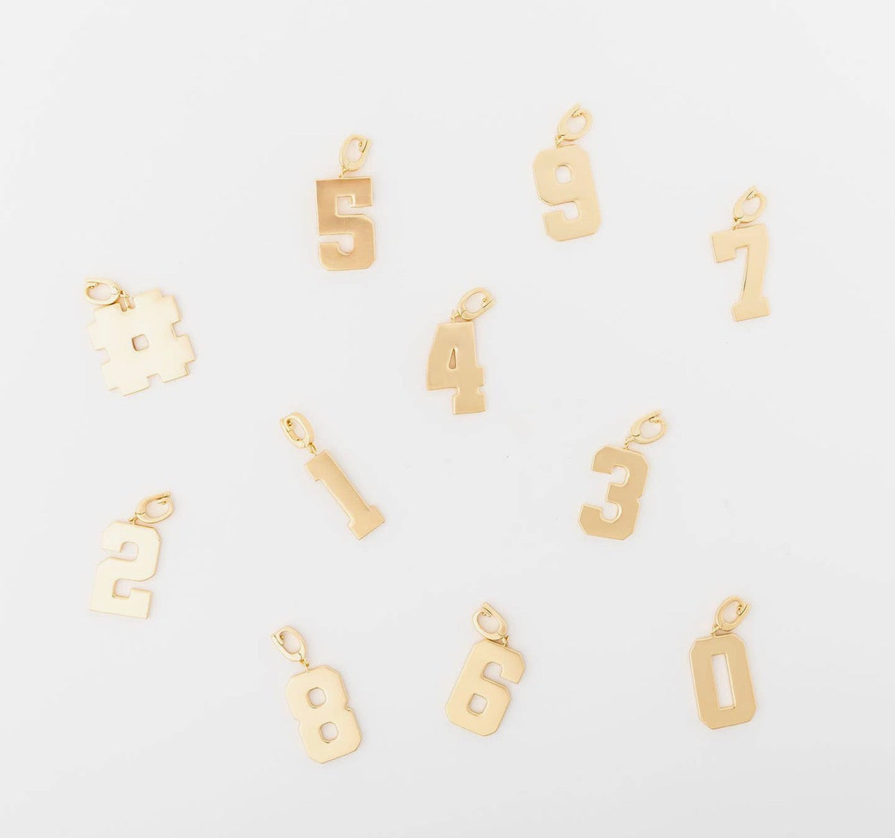 Clip-On Charm- Varsity Number