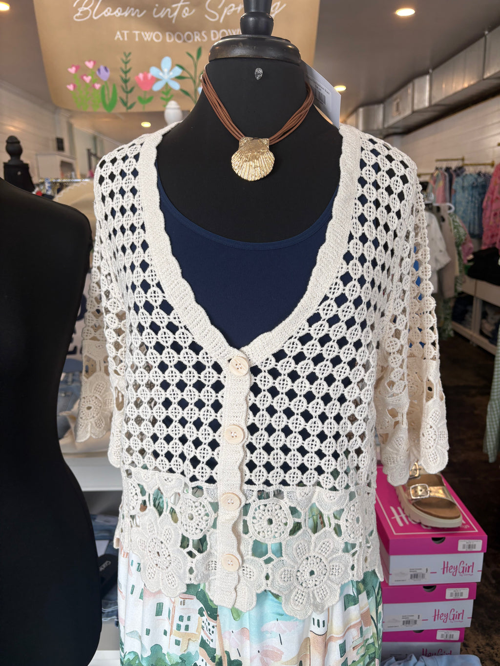 Crochet Cottage Cardigan Top
