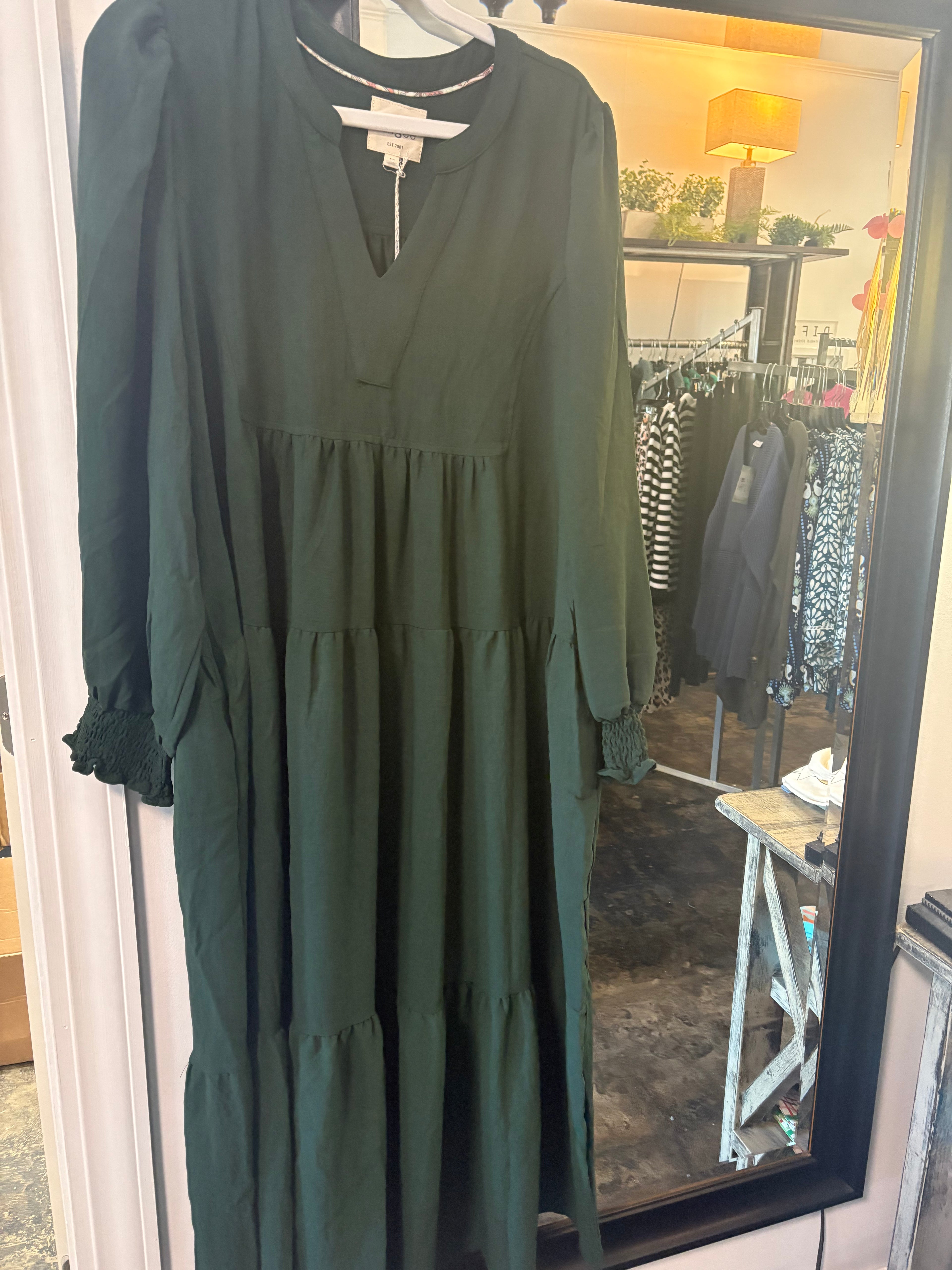 Plus Hunter Green Maxi Dress