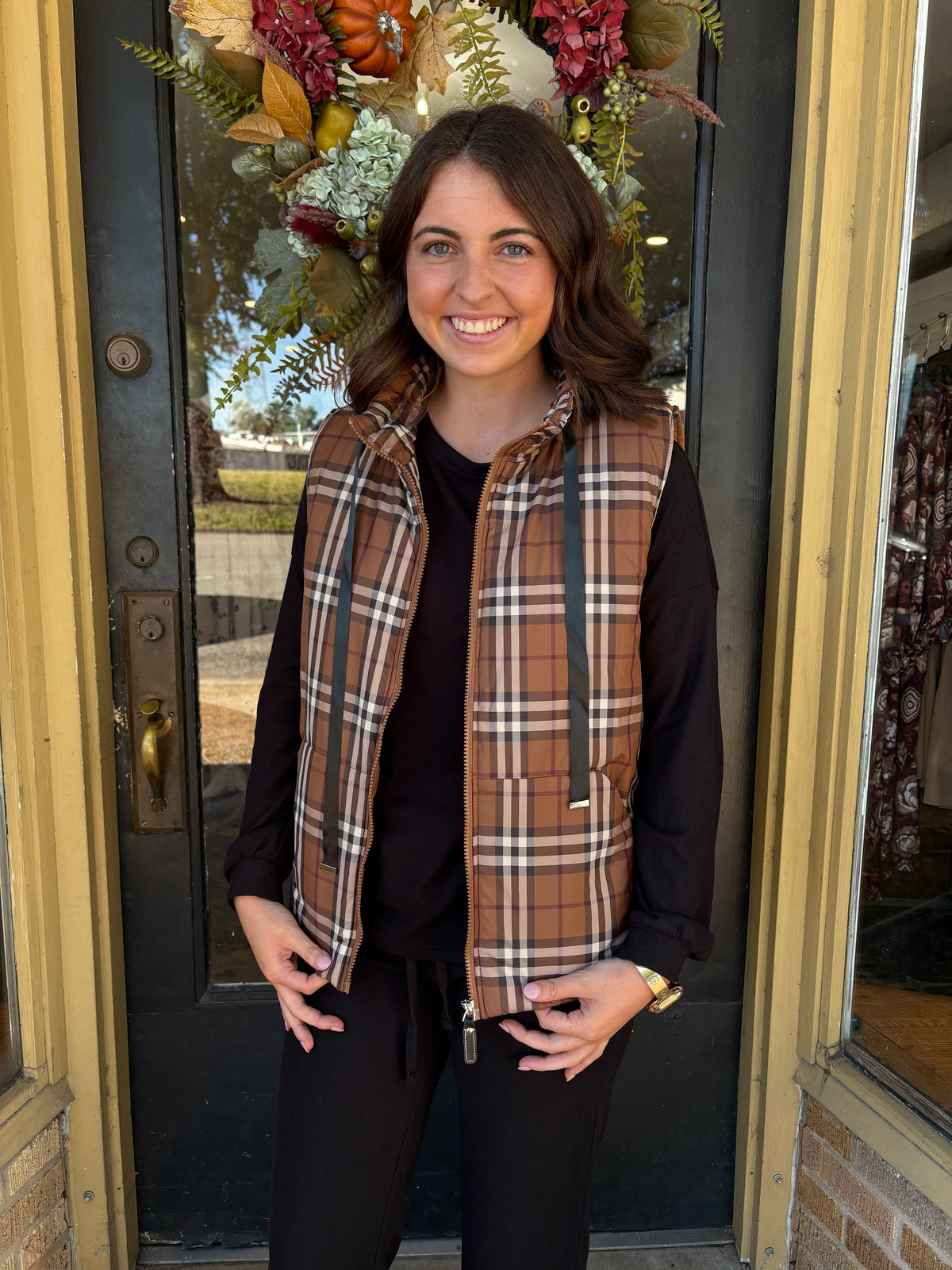 Chestnut Plaid Vest