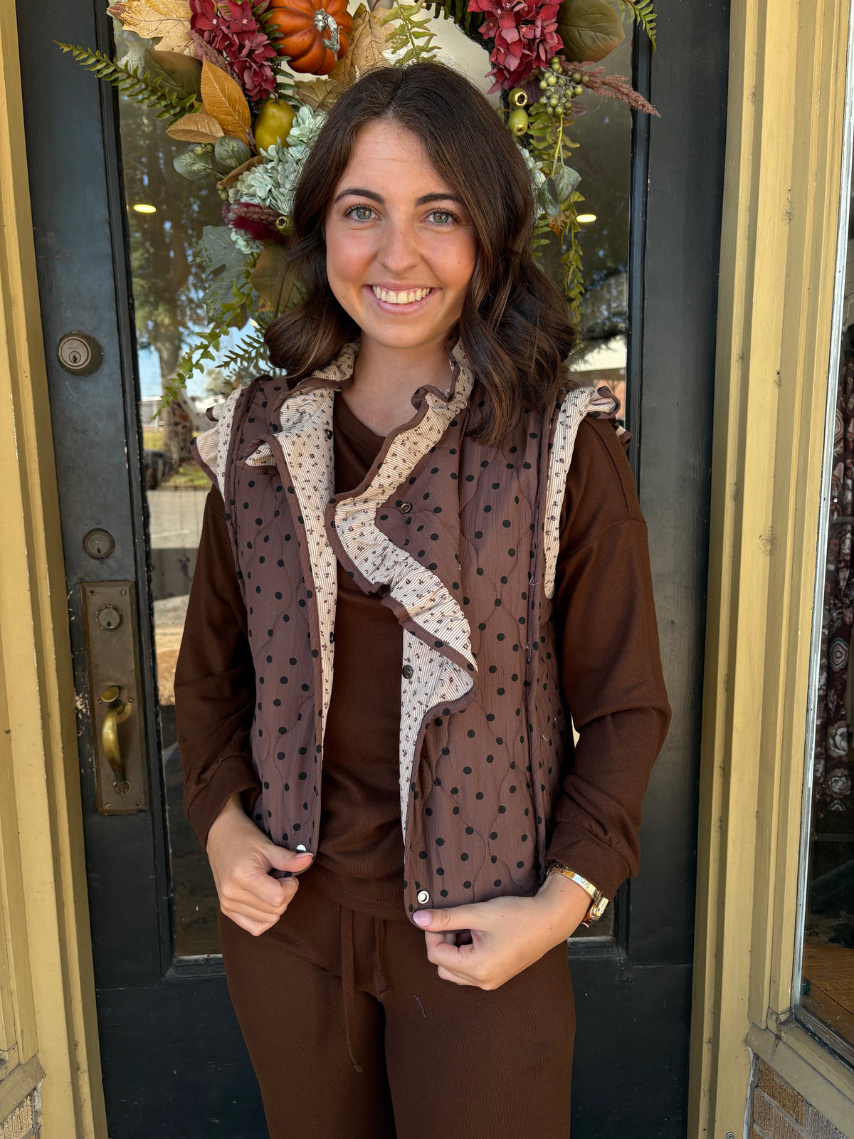 Cocoa + Dot Reversible Vest