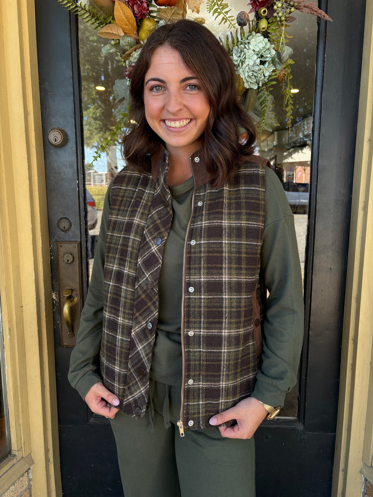 Woodland Plaid Vest