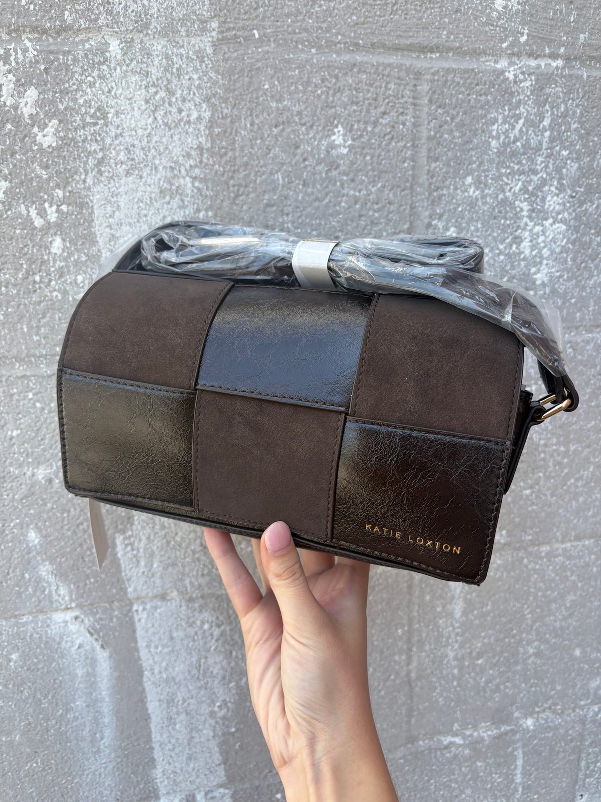 Taya Crossbody Bag- Chocolate Suedette