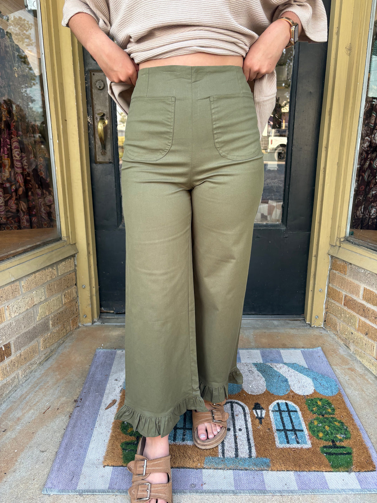 Olive Charm Pants