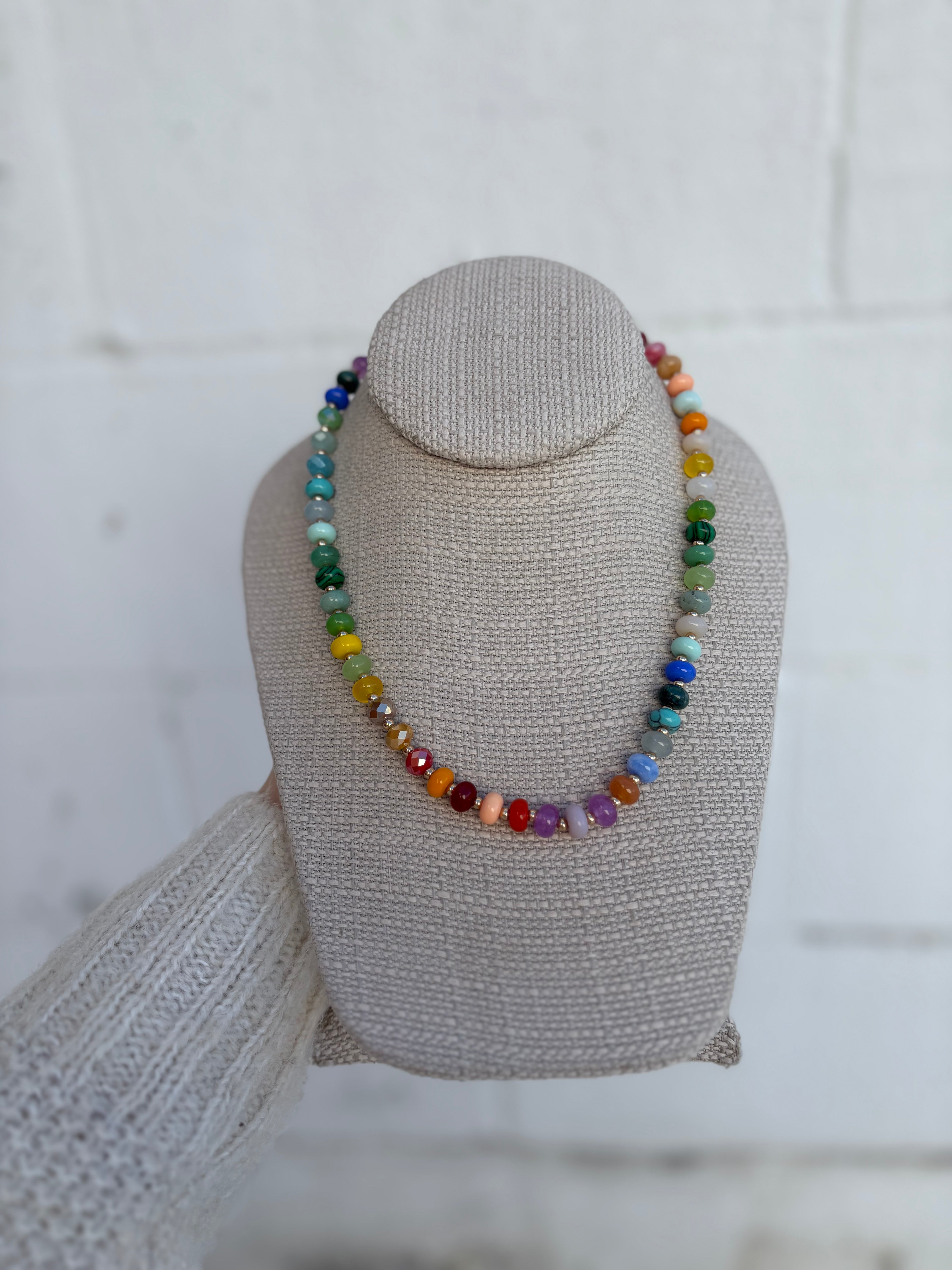 Rainbow Beaded Necklace