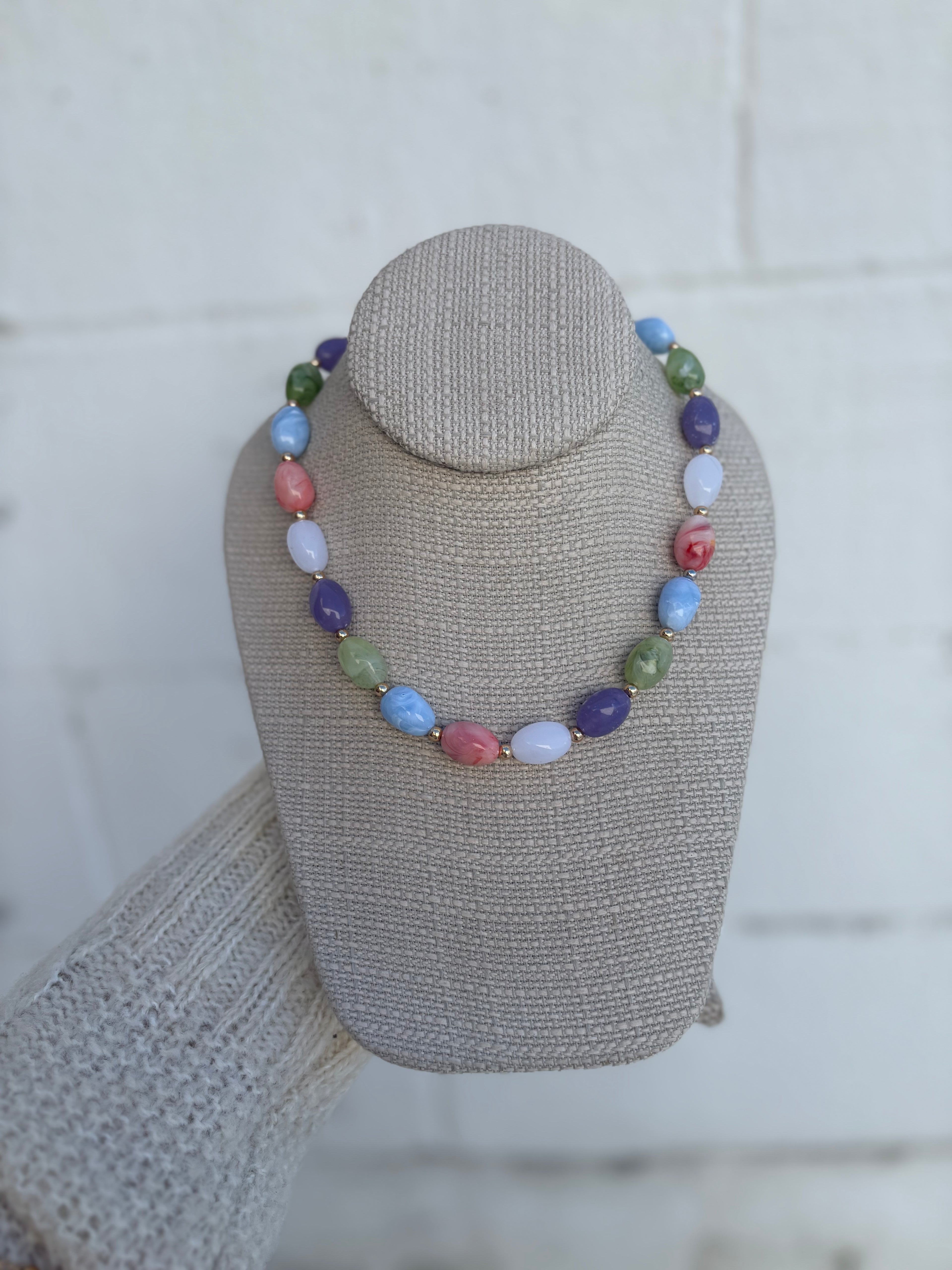 Multicolor Acrylic Beaded Necklace