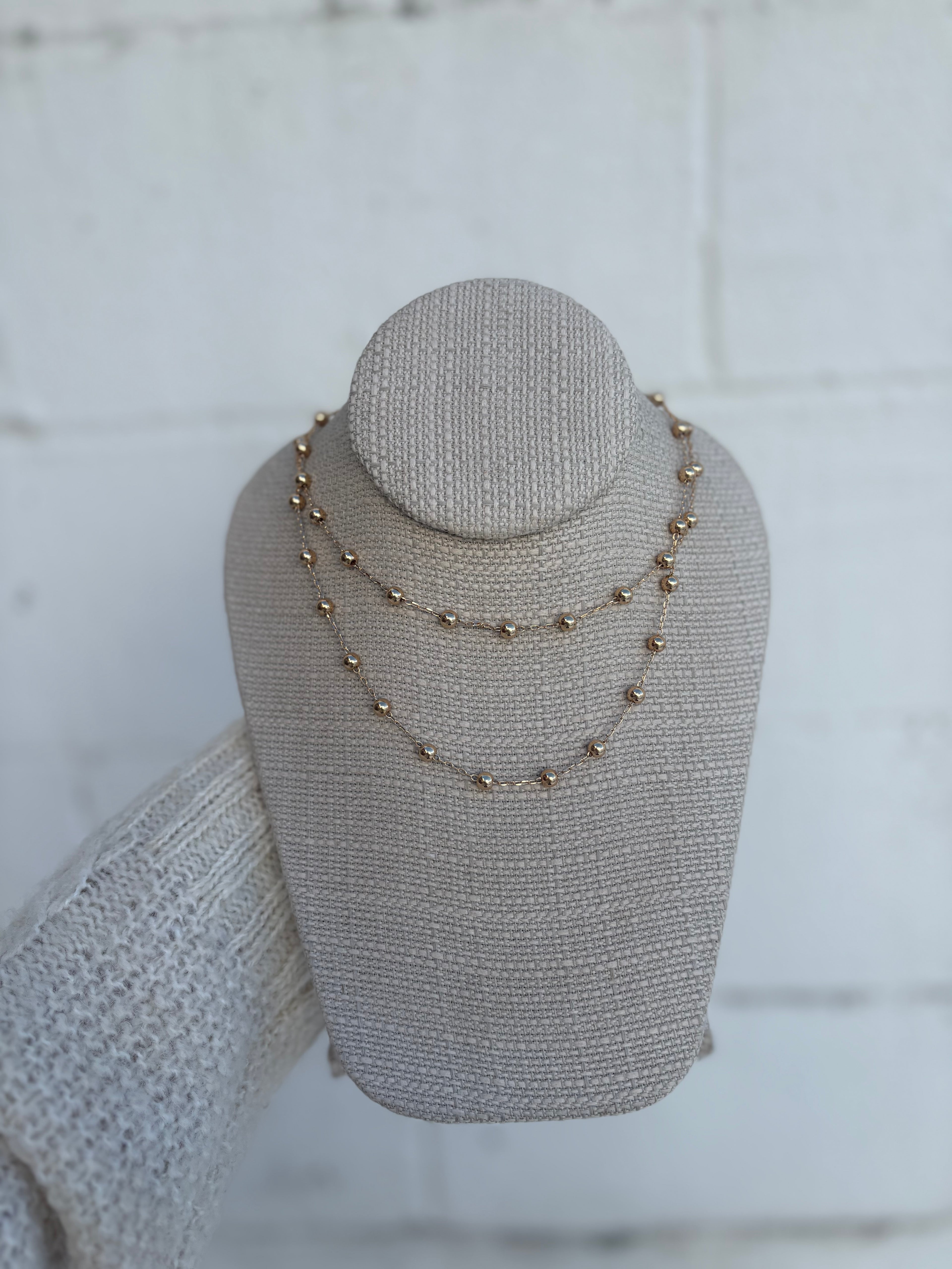Beaded Layered Magnetic Closure Necklace