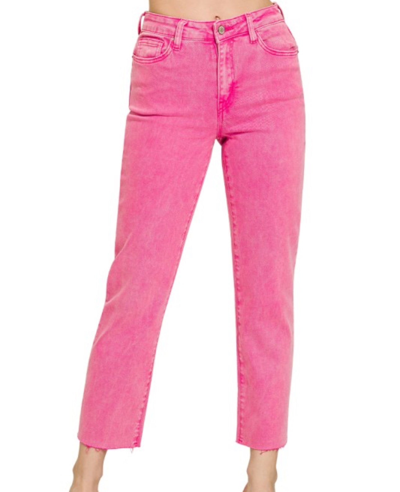 Hot Pink Acid Wash Pants