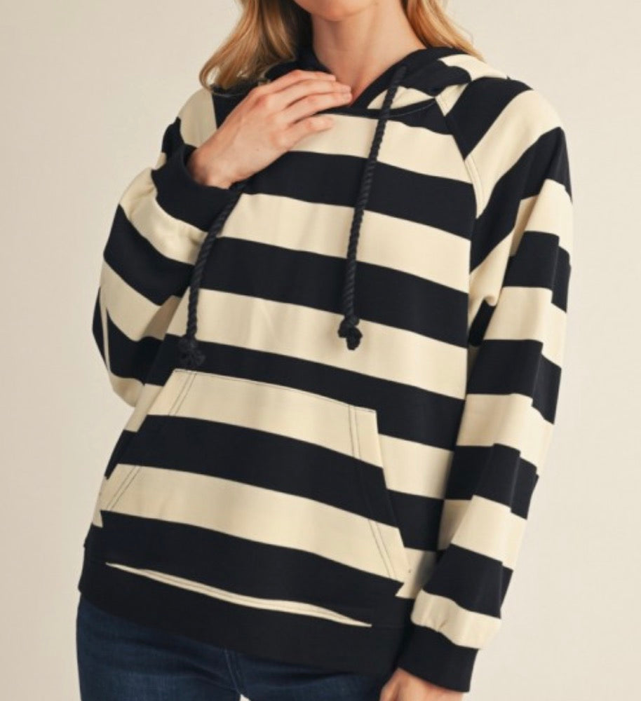 In Between Stripe Hoodie