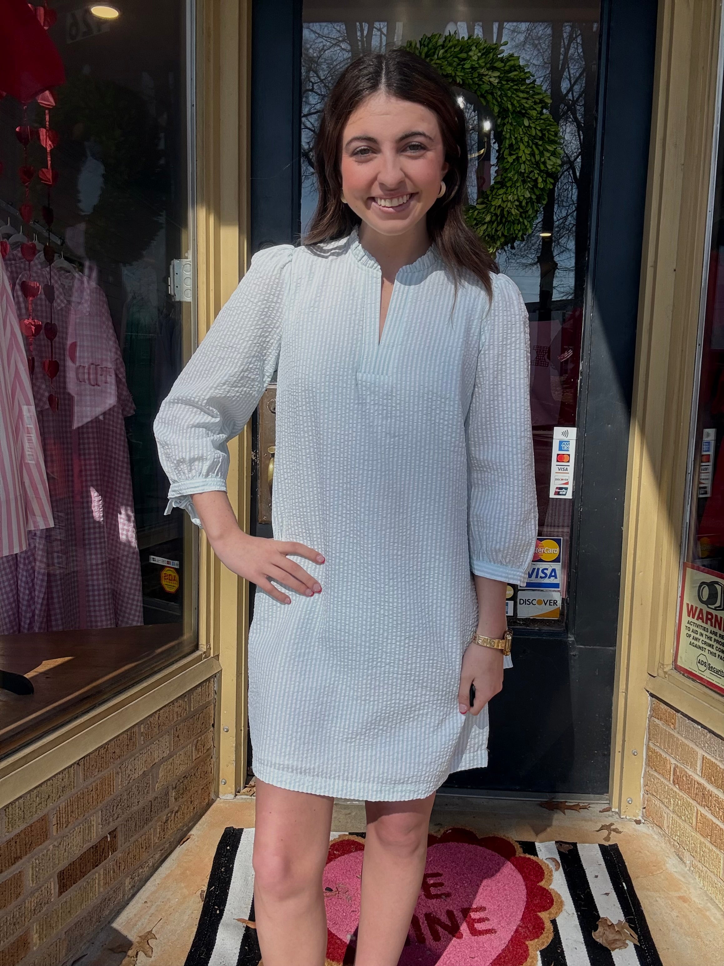 Mary Square Lainey Seafoam Dress