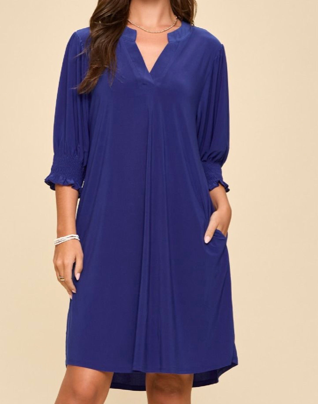 Royal Blue Shirt Dress