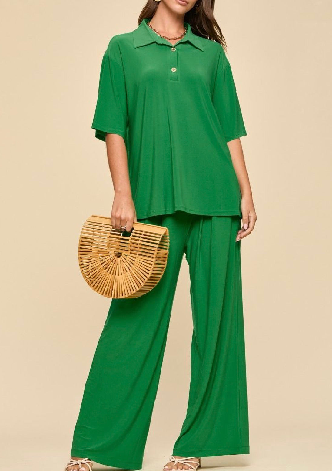 Kelly Green Lightweight Set Pants- Pants Only