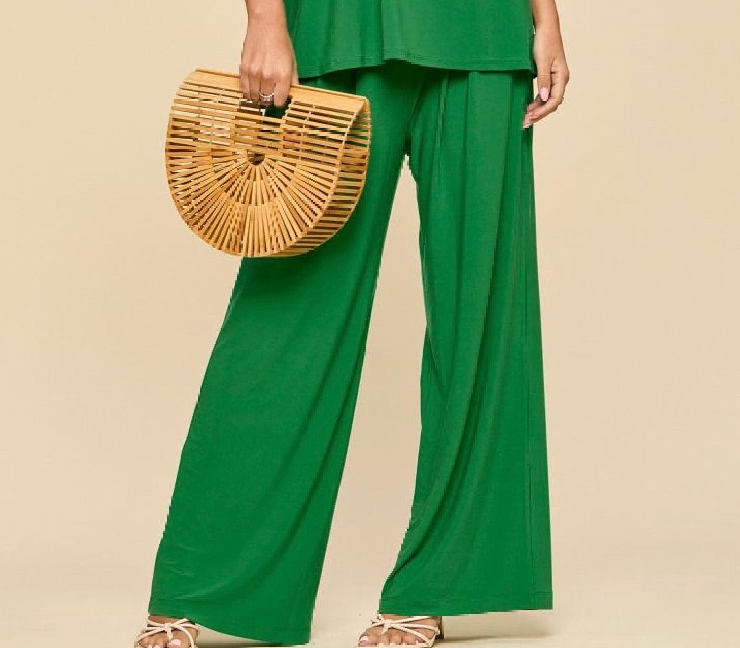 Kelly Green Lightweight Set Pants- Pants Only