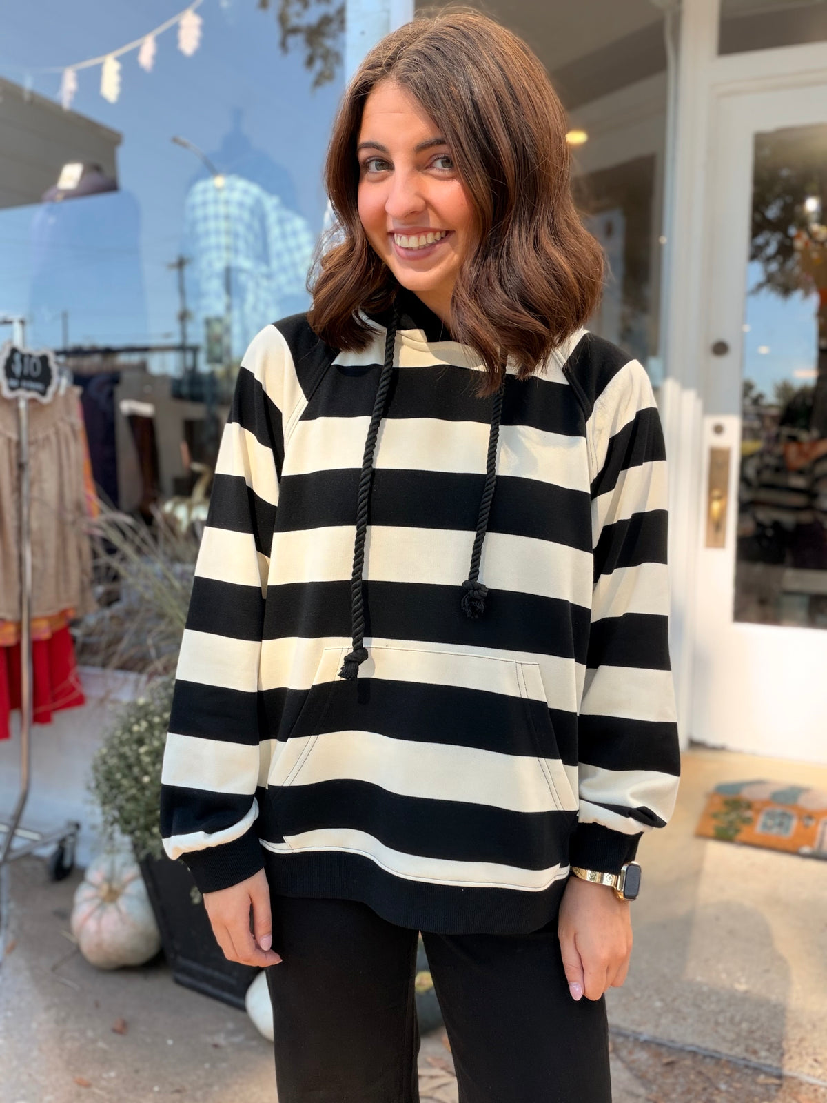 In Between Stripe Hoodie