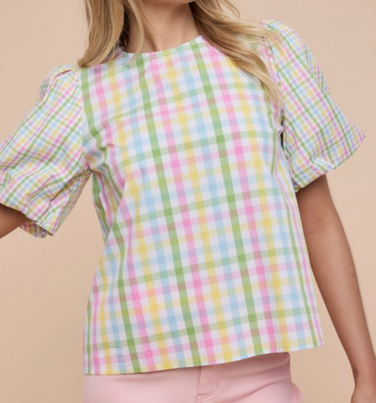 Pastel Gingham Blouse