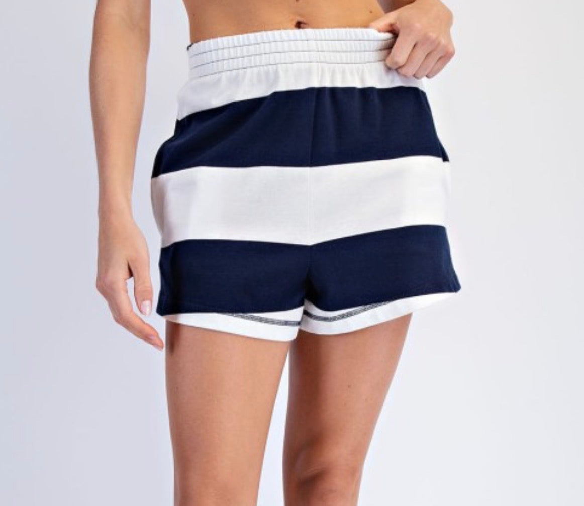 Navy Stripe Set Short- Shorts Only