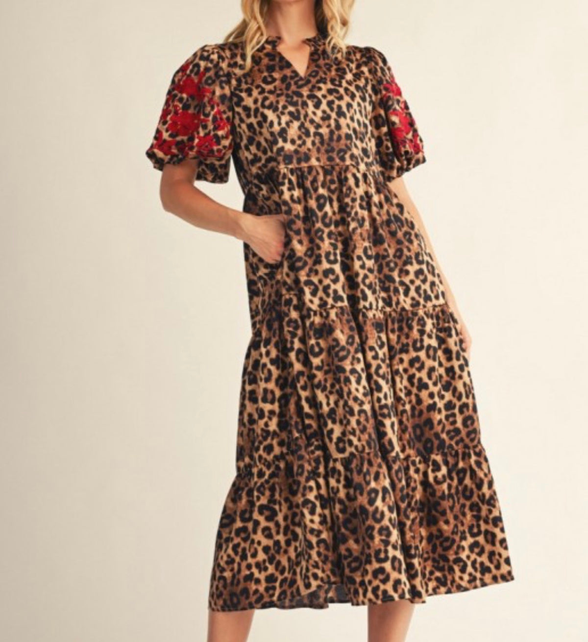 Seeing Red Leopard Dress