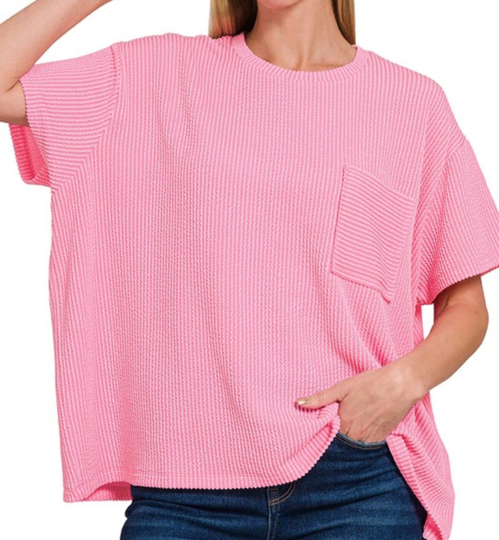 Ribbed Pocket Tee
