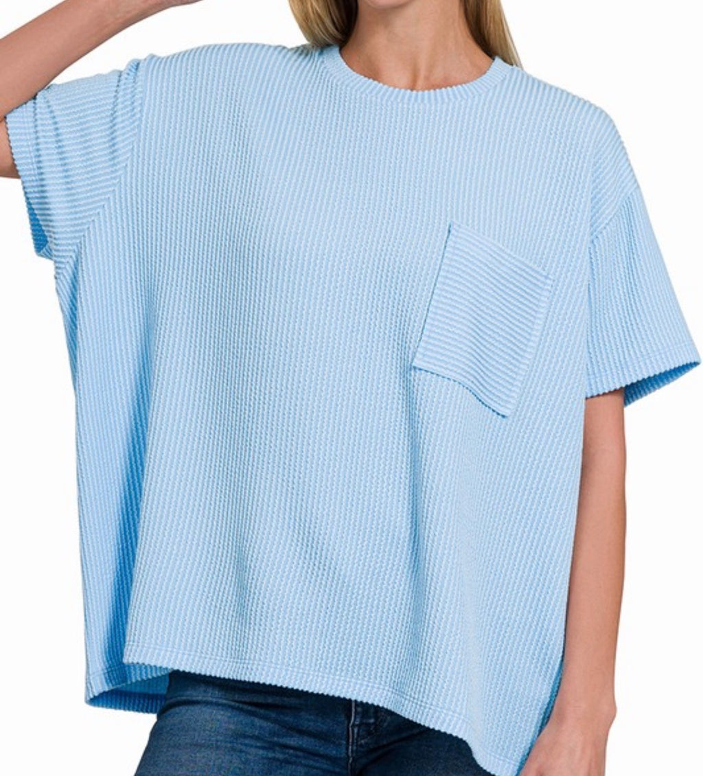 Ribbed Pocket Tee