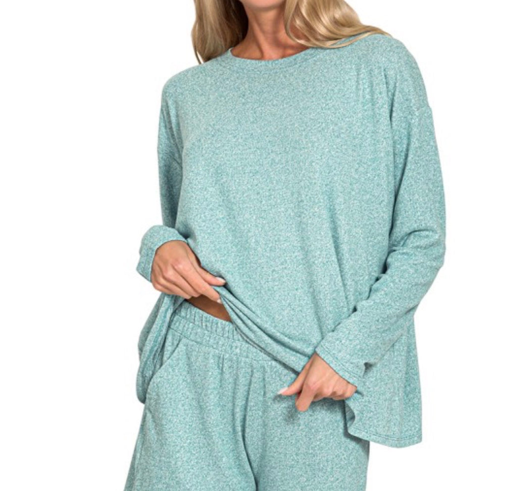 Soft Melange Set Top- Top Only