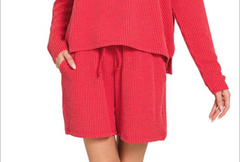 Ribbed Set Shorts- Shorts Only