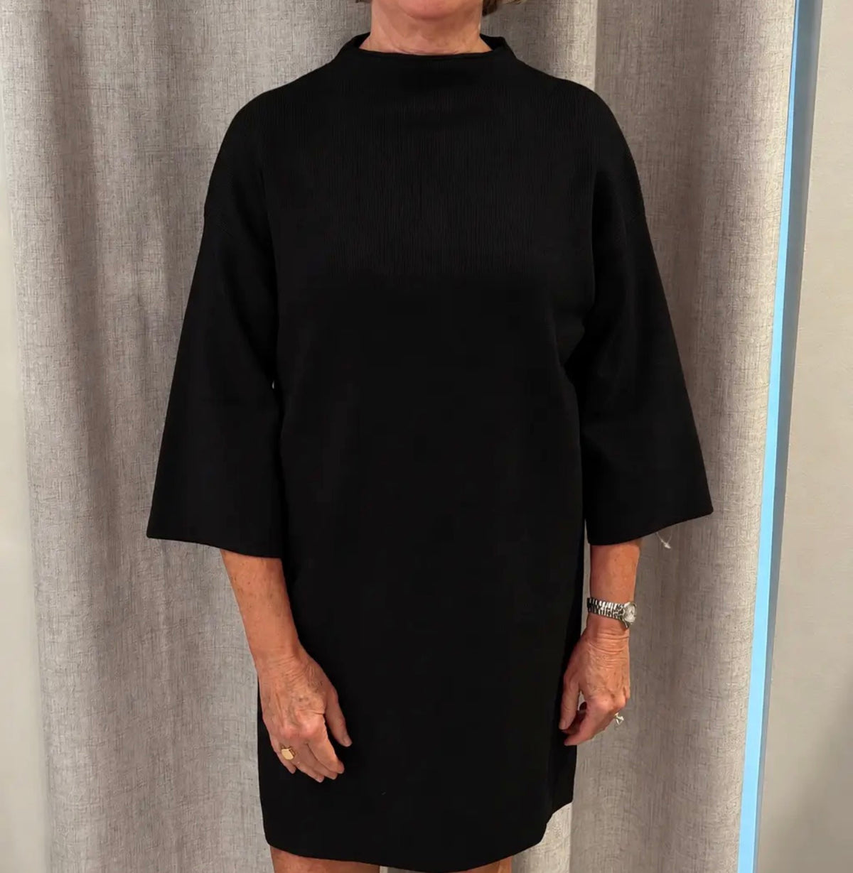 Seraphina Sweater Dress- Black
