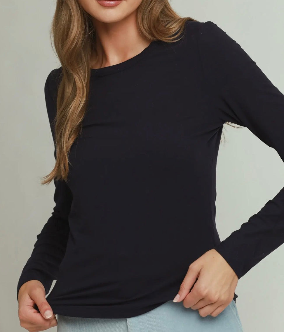 Navy Basic Layer Top