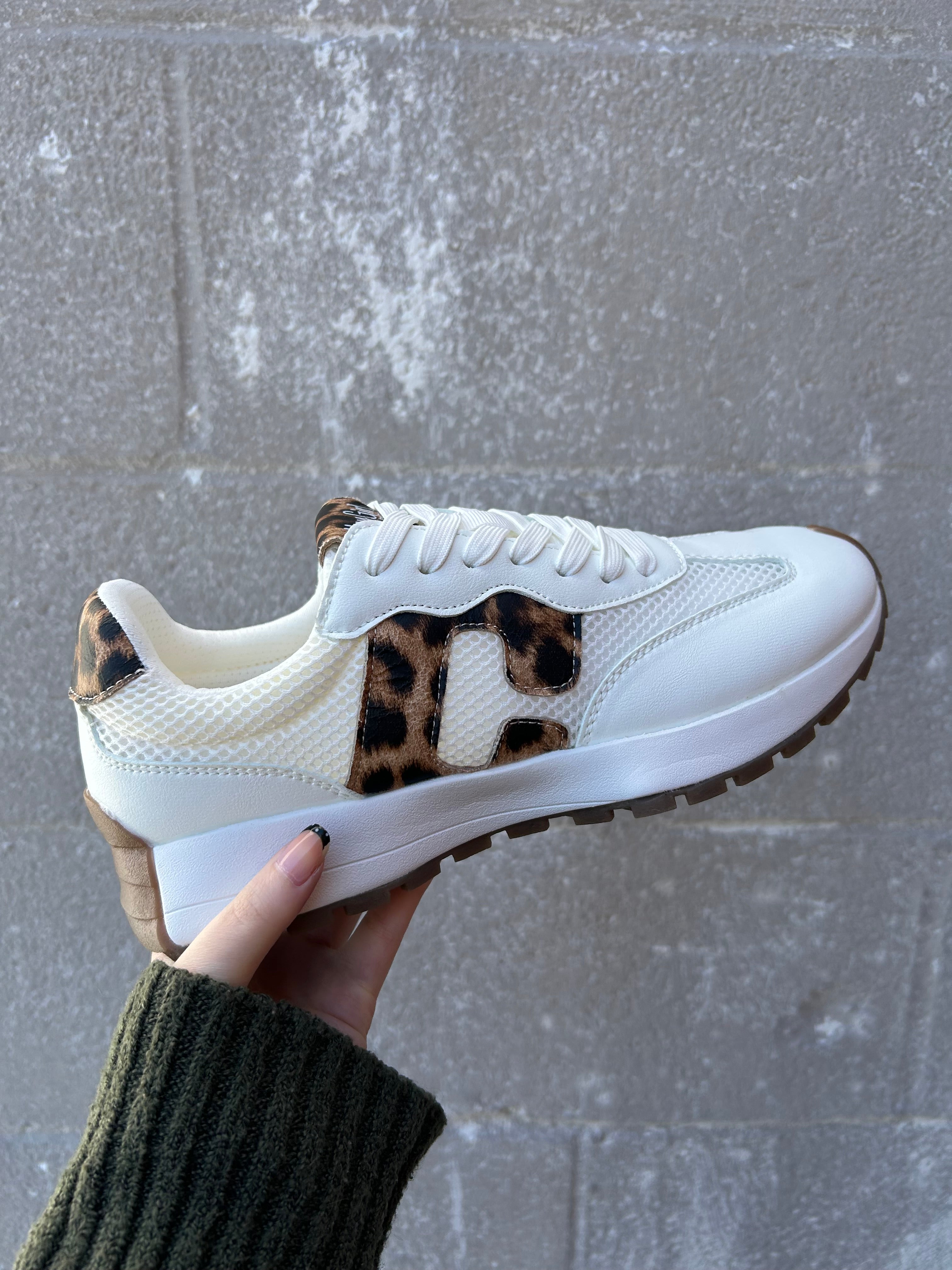 Corkys White/Leopard Sneaker- No Prob