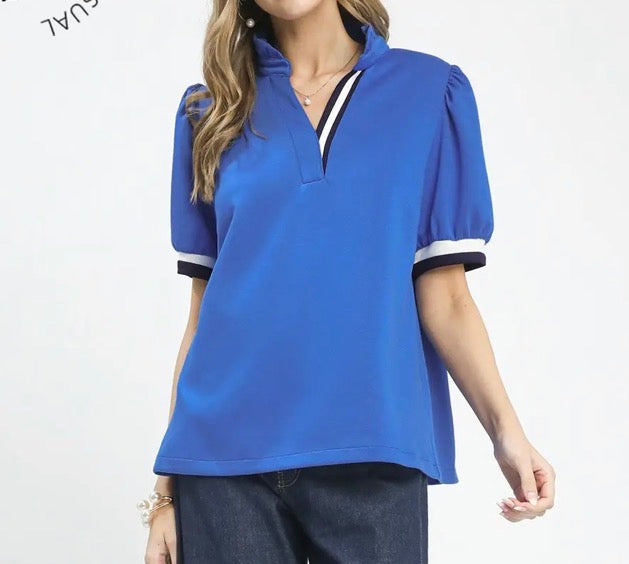 Ocean Blue Luxe Knit Top