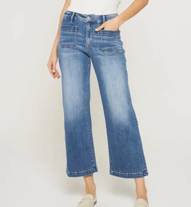 Mica Patch Pocket Crop Jeans