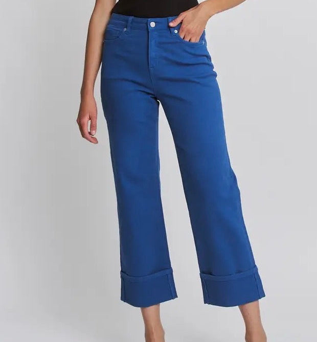 Mica Bright Blue Crop Cuff Jeans