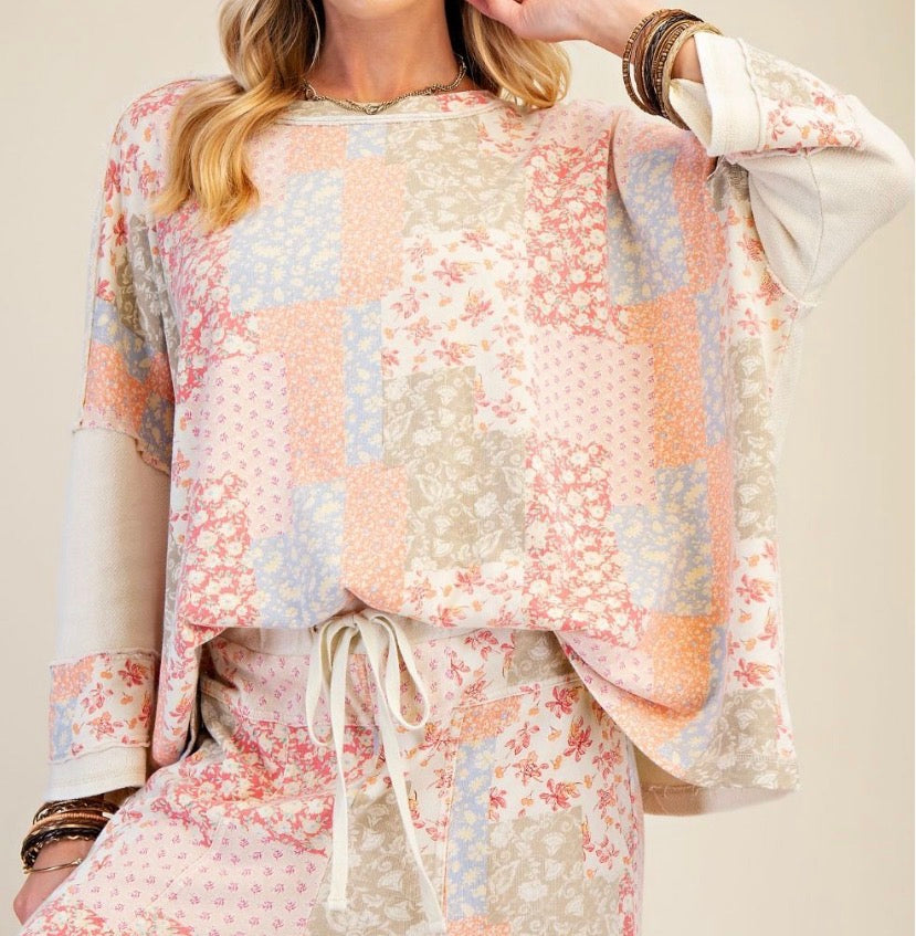 Blush Patchwork Set Top