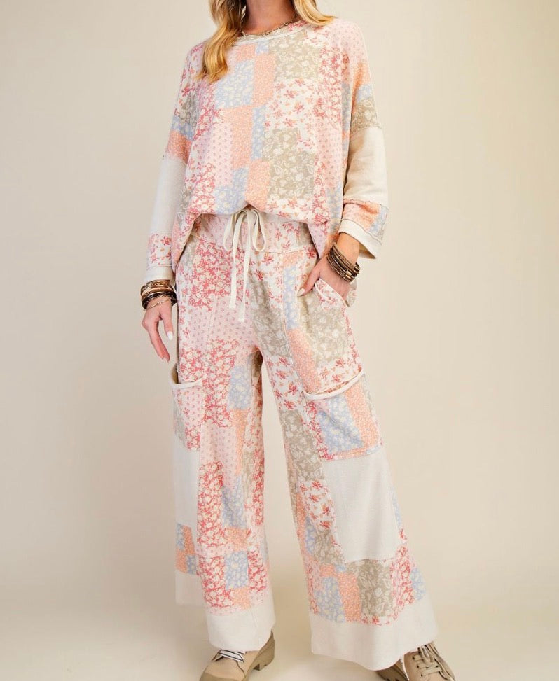 Blush Patchwork Set Top
