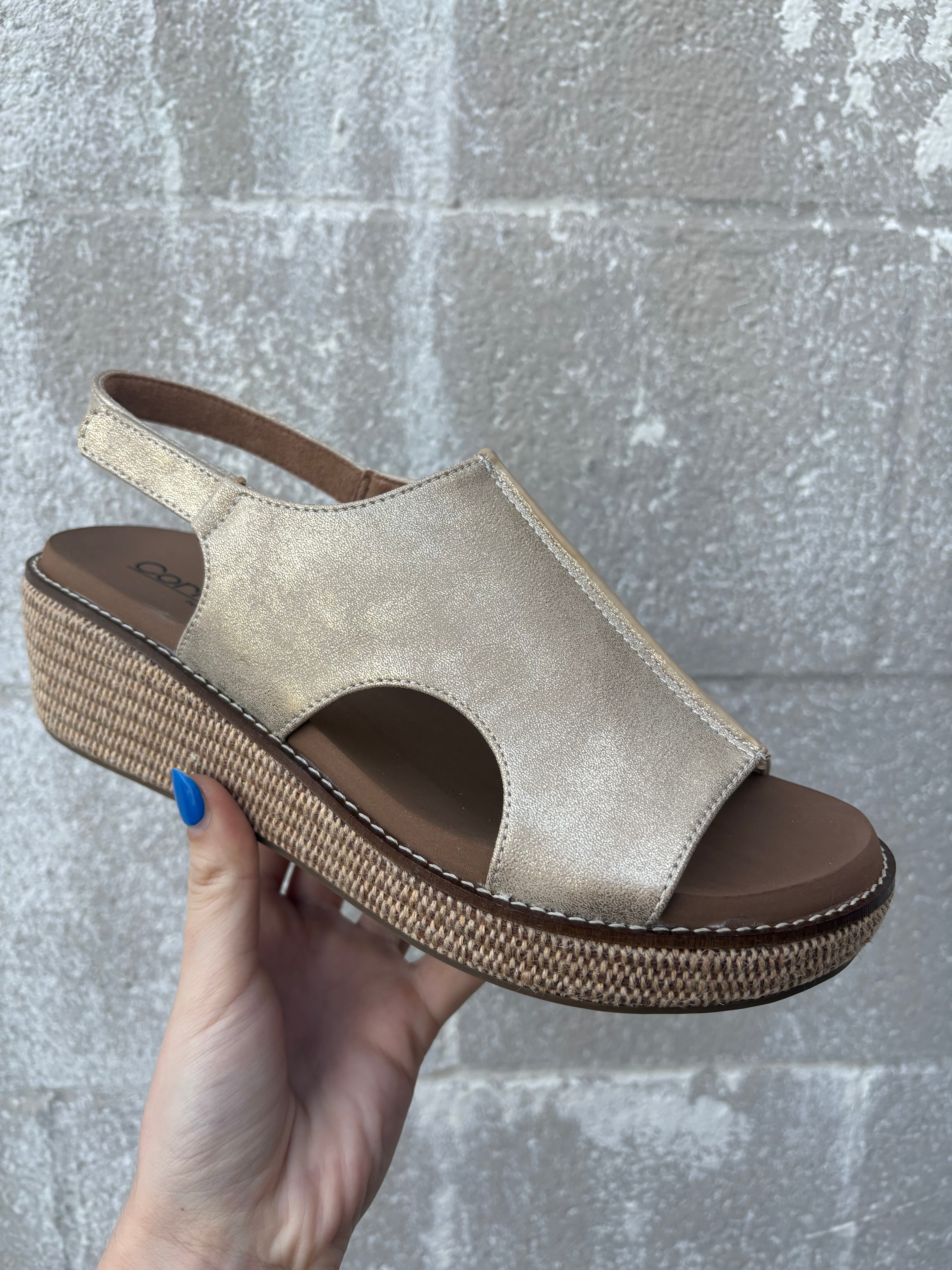 Corkys Washed Gold Wedge